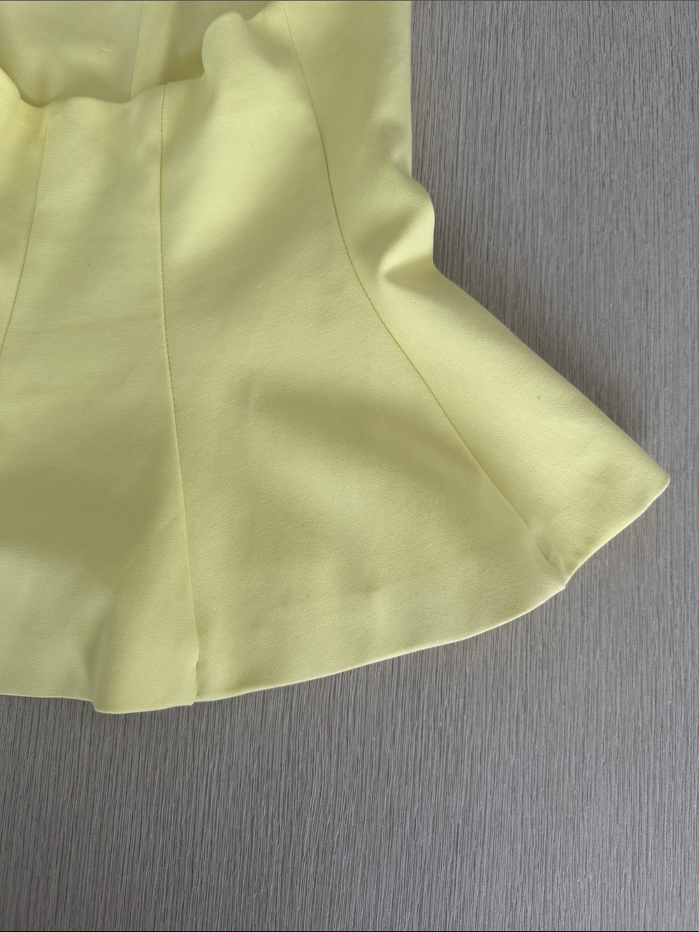Zara Pale Yellow Halter Peplum Camisole - Picture 11 of 15